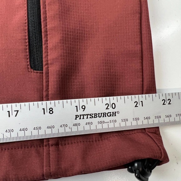 Walls Ripstop Softshell Jacket Wine Medium Men's Polyester Full Zip Long Sleeve - Picture 11 of 16